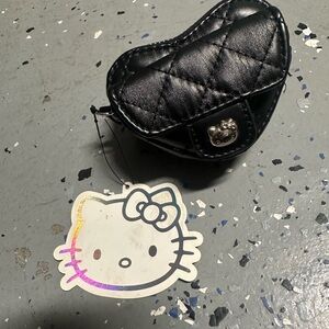 Hello Kitty Black Quilted Heart Bag